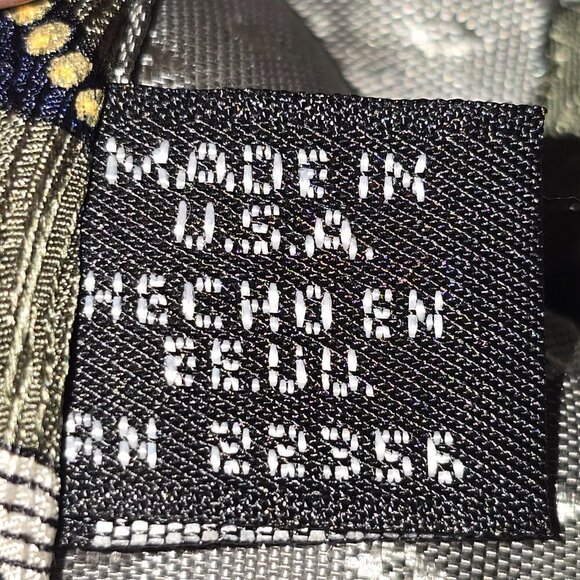 ALBERT NIPON 100% SILK TIE DIAMOND DESIGN BLUE GRAY GREEN TRADITIONAL STYLE - Picture 6 of 7